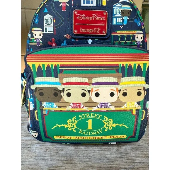 Disney Parks Loungefly Mini Backpack Dapper Dans  Main Street USA - Picture 2 of 8